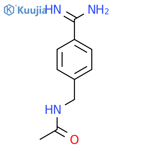 N-[(4-carbamimidoylphenyl)methyl]acetamide structure