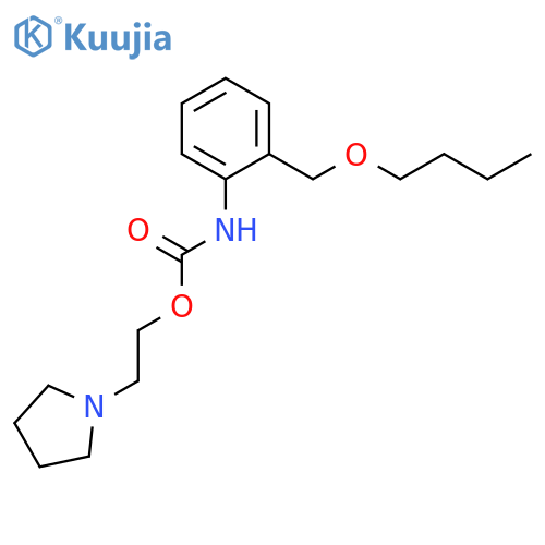 Carbamic acid, [2-(butoxymethyl)phenyl]-, 2-(1-pyrrolidinyl)ethyl ester structure