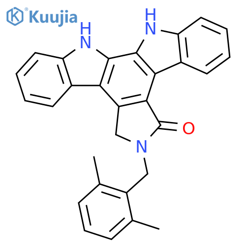 6-[(2,6-Dimethylphenyl)methyl]-6,7,12,13-tetrahydro-5H-indolo[2,3-a]pyrrolo[3,4-c]carbazol-5-one structure