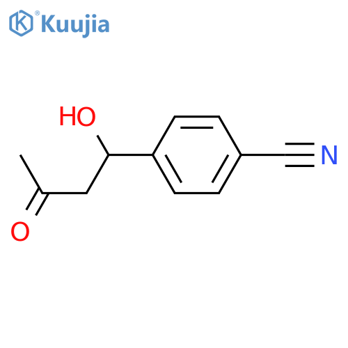 Benzonitrile, 4-[(1S)-1-hydroxy-3-oxobutyl]- structure
