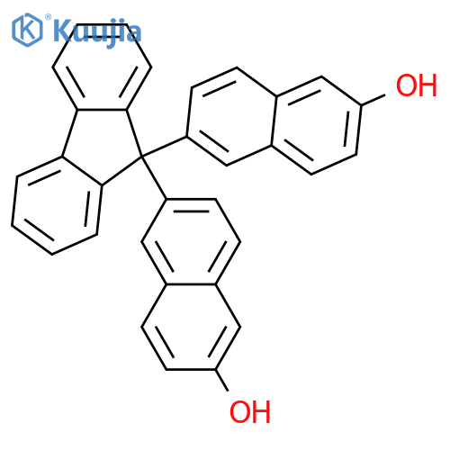 6,6'-(9H-Fluorene-9,9-diyl)bis(naphthalen-2-ol) structure