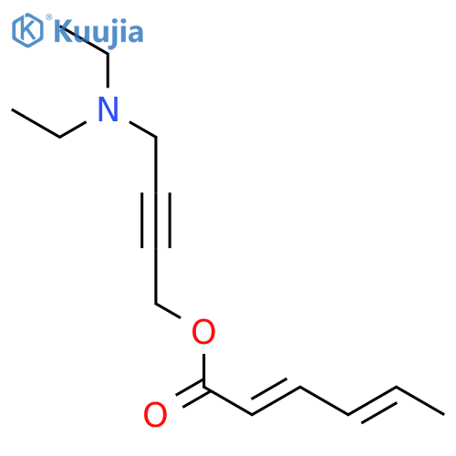2,4-Hexadienoic acid, 4-(diethylamino)-2-butynyl ester, (E,E)- structure