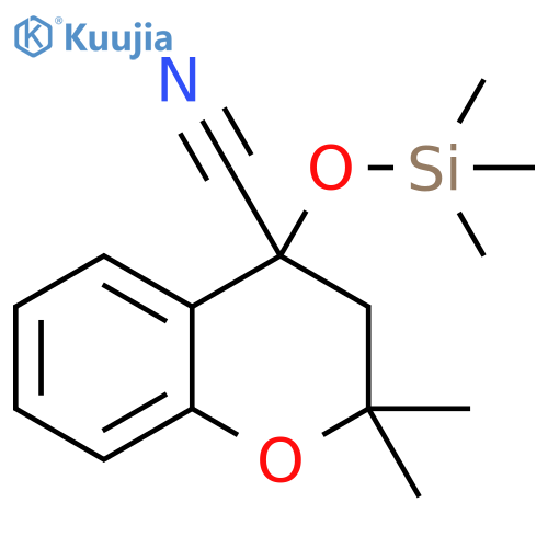2H-1-Benzopyran-4-carbonitrile,3,4-dihydro-2,2-dimethyl-4-[(trimethylsilyl)oxy]- structure