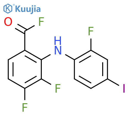 3,4-Difluoro-2-((2-fluoro-4-iodophenyl)-amino)benzoyl fluoride structure