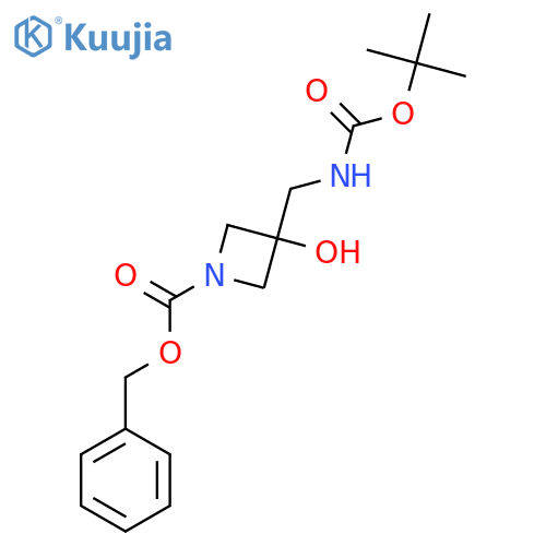 Benzyl 3-({[(tert-butoxy)carbonyl]amino}methyl)-3-hydroxyazetidine-1-carboxylate structure