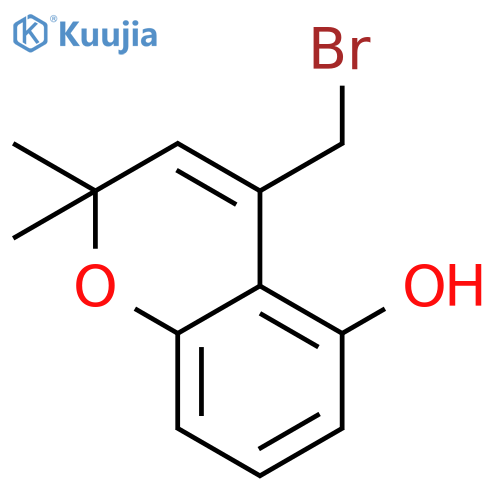2H-1-Benzopyran-5-ol, 4-(bromomethyl)-2,2-dimethyl- structure
