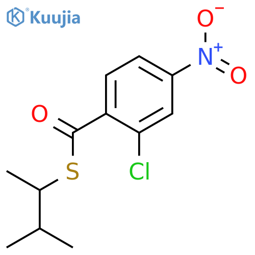 Benzenecarbothioic acid, 2-chloro-4-nitro-, S-(1,2-dimethylpropyl) ester structure