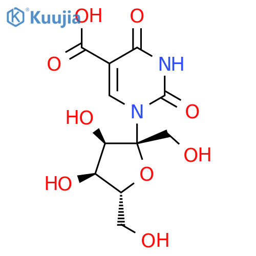 5-Carboxyhydroxymethyluridine structure