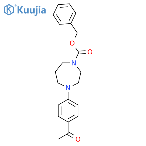 Benzyl 4-(4-acetylphenyl)-1,4-diazepane-1-carboxylate structure