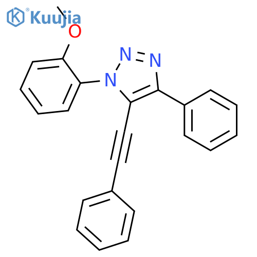 1H-1,2,3-Triazole, 1-(2-methoxyphenyl)-4-phenyl-5-(2-phenylethynyl)- structure
