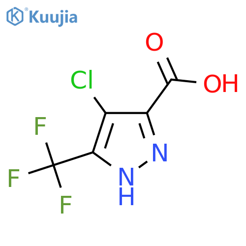 4-Chloro-3-(trifluoromethyl)-1h-pyrazole-5-carboxylic acid structure