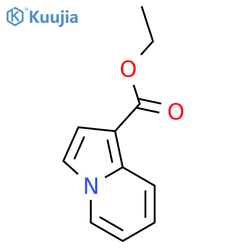 1-Indolizinecarboxylic acid ethyl ester structure
