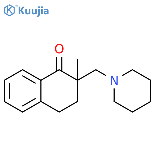 2-methyl-2-(piperidin-1-ylmethyl)-3,4-dihydronaphthalen-1(2H)-one structure