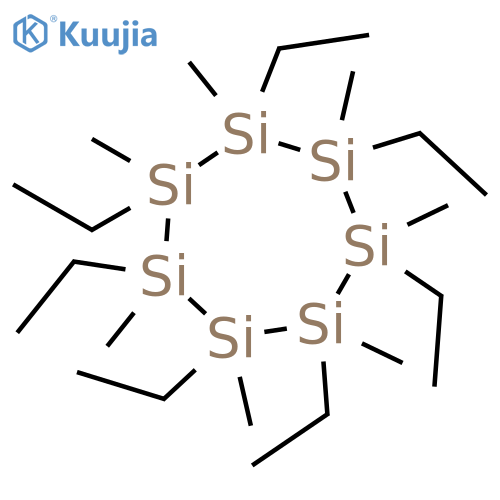 Cycloheptasilane, 1,2,3,4,5,6,7-heptaethyl-1,2,3,4,5,6,7-heptamethyl- structure