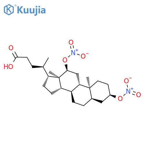 Cholan-24-oic acid, 3,12-bis(nitrooxy)-, (3a,5b,12a)- structure