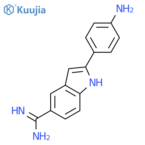 1H-Indole-5-carboximidamide, 2-(4-aminophenyl)- structure