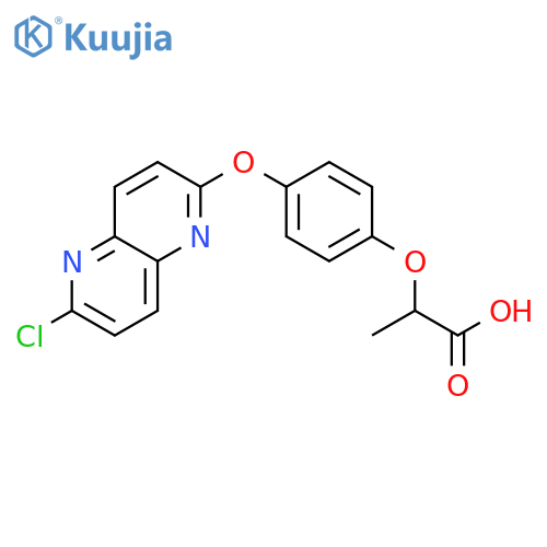Propanoic acid, 2-[4-[(6-chloro-1,5-naphthyridin-2-yl)oxy]phenoxy]- structure