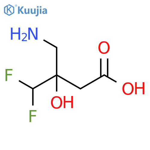 4-amino-3-(difluoromethyl)-3-hydroxybutanoic acid structure