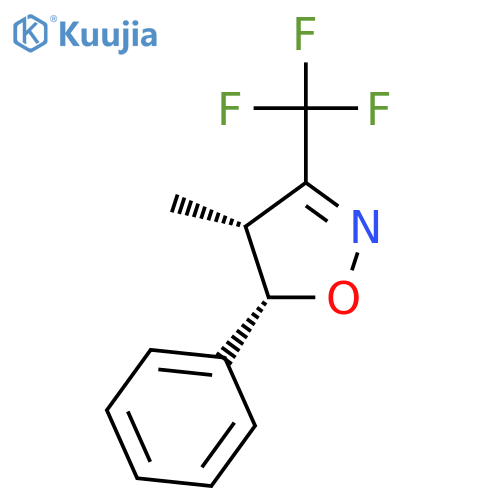 Isoxazole, 4,5-dihydro-4-methyl-5-phenyl-3-(trifluoromethyl)-, cis- structure