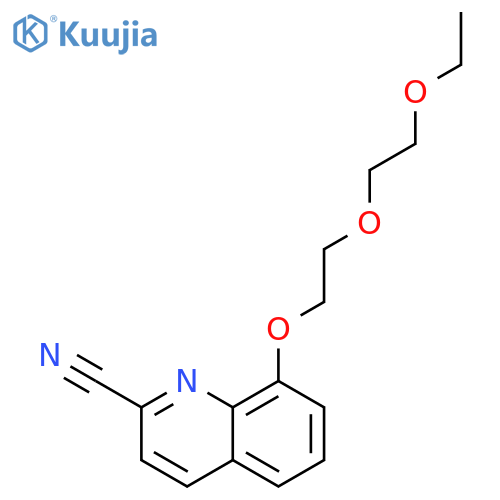 2-Quinolinecarbonitrile, 8-[2-(2-ethoxyethoxy)ethoxy]- structure