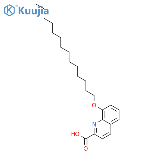 2-Quinolinecarboxylic acid, 8-(tetradecyloxy)- structure