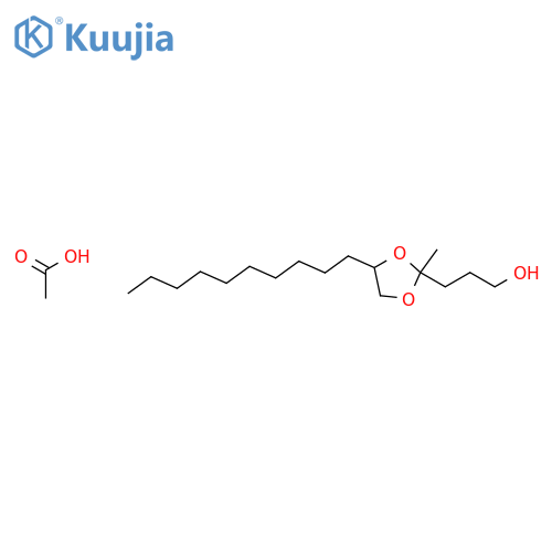 1,3-Dioxolane-2-propanol, 4-decyl-2-methyl-, acetate structure