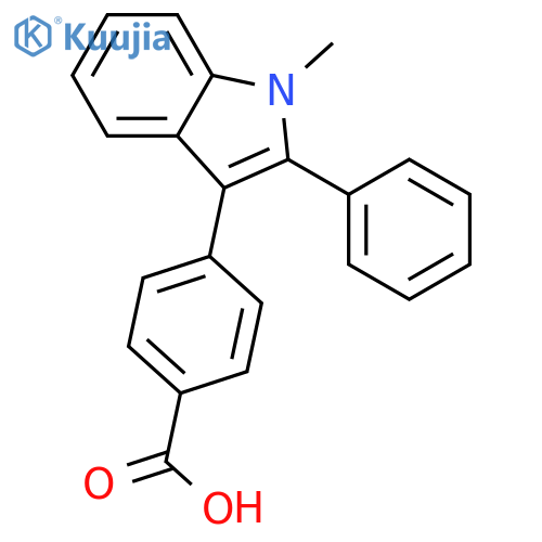 Benzoic acid, 4-(1-methyl-2-phenyl-1H-indol-3-yl)- structure