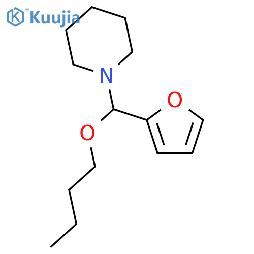 Piperidine, 1-(butoxy-2-furanylmethyl)- structure