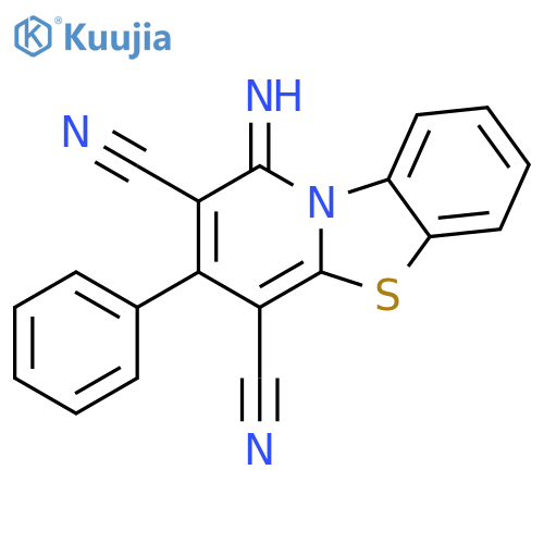 1H-Pyrido[2,1-b]benzothiazole-2,4-dicarbonitrile, 1-imino-3-phenyl- structure