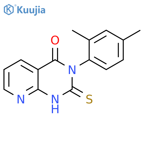 Pyrido[2,3-d]pyrimidin-4(1H)-one,3-(2,4-dimethylphenyl)-2,3-dihydro-2-thioxo- structure