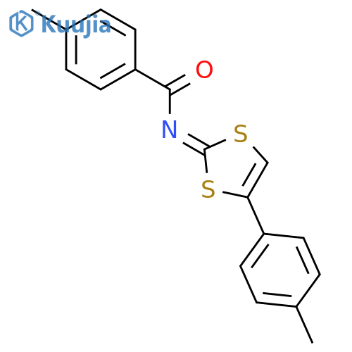 Benzamide, 4-methyl-N-[4-(4-methylphenyl)-1,3-dithiol-2-ylidene]- structure