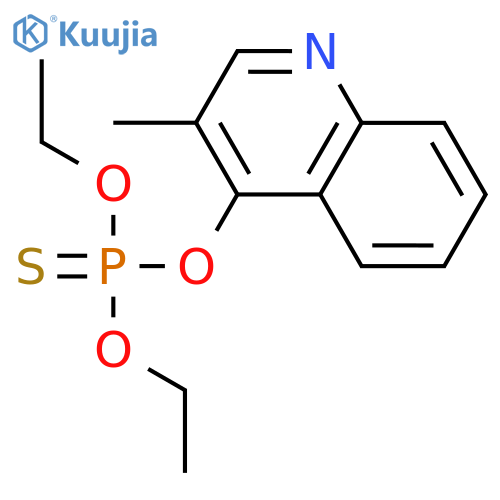 Phosphorothioic acid, O,O-diethyl O-(3-methyl-4-quinolinyl) ester structure