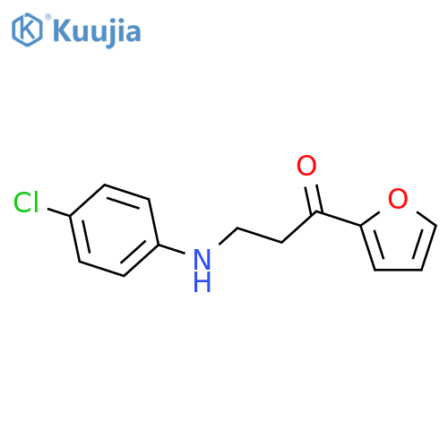1-Propanone, 3-[(4-chlorophenyl)amino]-1-(2-furanyl)- structure