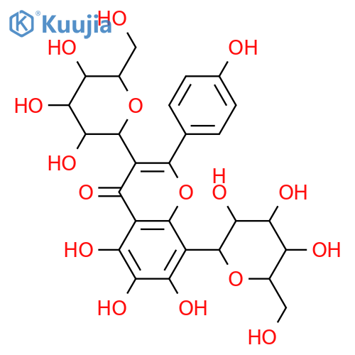 3,8-Di-C-β-D-glucopyranosyl-4',5,6,7-tetrahydroxyflavone structure