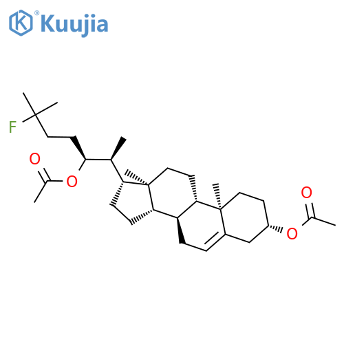 Cholest-5-ene-3,22-diol, 25-fluoro-, diacetate, (3b,22S)- structure