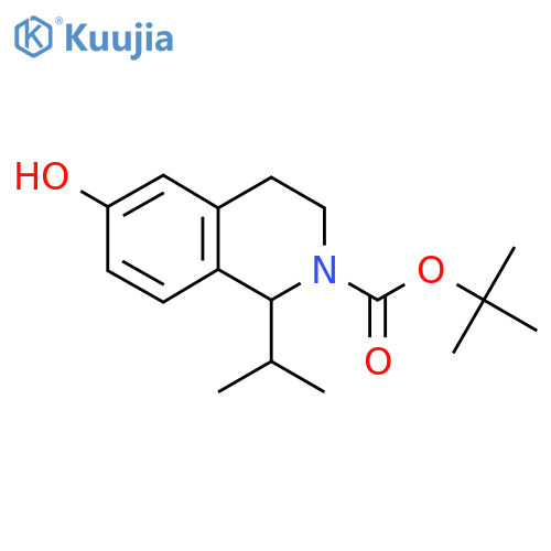 Tert-butyl 6-hydroxy-1-(propan-2-yl)-1,2,3,4-tetrahydroisoquinoline-2-carboxylate structure