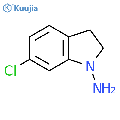 1H-Indol-1-amine, 6-chloro-2,3-dihydro- structure