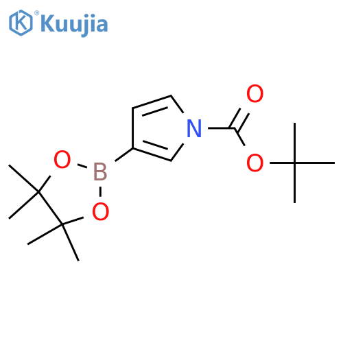 tert-butyl 3-(4,4,5,5-tetramethyl-1,3,2-dioxaborolan-2-yl)pyrrole-1-carboxylate structure