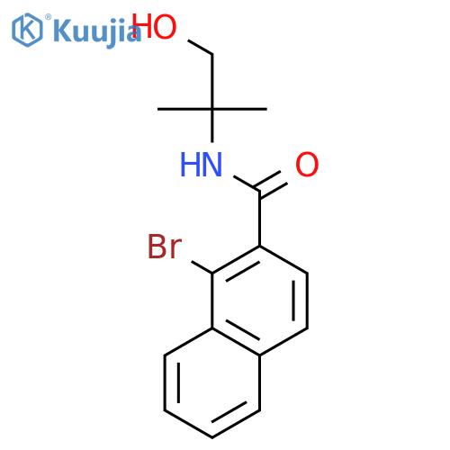 2-Naphthalenecarboxamide, 1-bromo-N-(2-hydroxy-1,1-dimethylethyl)- structure