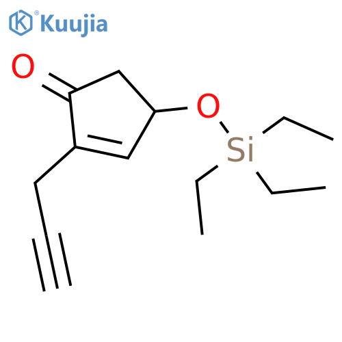 2-Cyclopenten-1-one, 2-(2-propynyl)-4-[(triethylsilyl)oxy]- structure