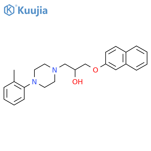 1-4-(2-methylphenyl)piperazin-1-yl-3-(naphthalen-2-yloxy)propan-2-ol structure