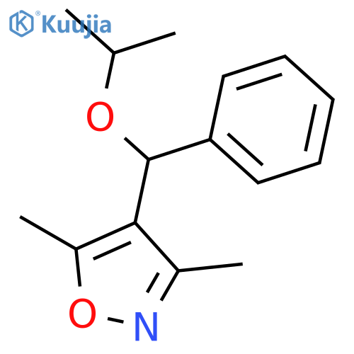 Isoxazole, 3,5-dimethyl-4-[(1-methylethoxy)phenylmethyl]- structure