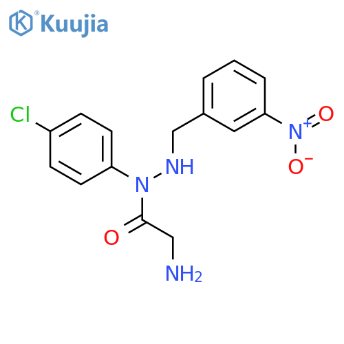 Glycine, N-(4-chlorophenyl)-, 2-[(3-nitrophenyl)methyl]hydrazide structure