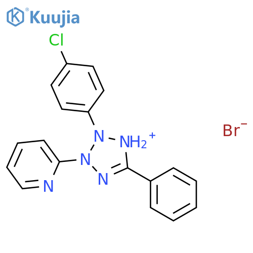 2H-Tetrazolium, 2-(4-chlorophenyl)-5-phenyl-3-(2-pyridinyl)-, bromide structure