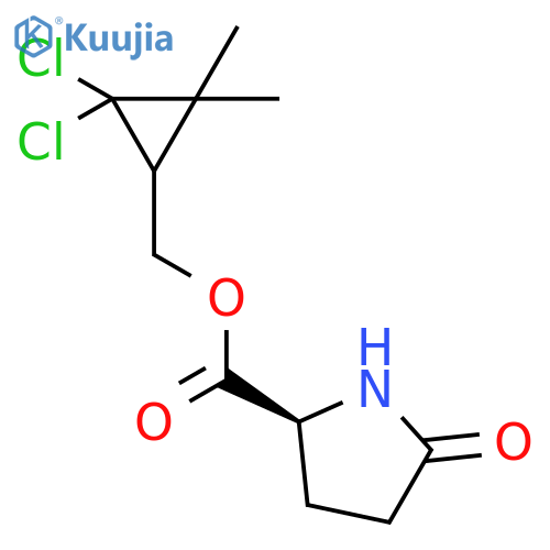Proline, 5-oxo-, (2,2-dichloro-3,3-dimethylcyclopropyl)methyl ester structure