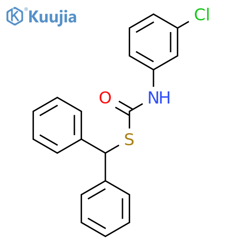 Carbamothioic acid, (3-chlorophenyl)-, S-(diphenylmethyl) ester structure