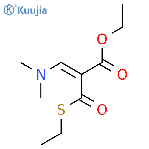 2-Propenoic acid, 3-(dimethylamino)-2-[(ethylthio)carbonyl]-, ethyl ester structure