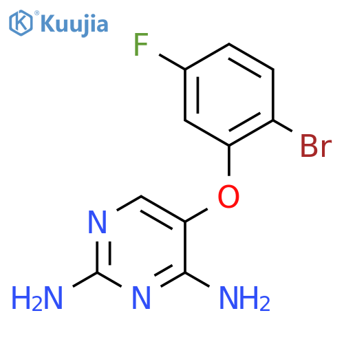 5-(2-Bromo-5-fluorophenoxy)-pyrimidine-2,4-diamine structure