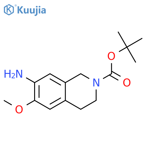 tert-butyl 7-amino-6-methoxy-3,4-dihydroisoquinoline-2(1H)-carboxylate structure