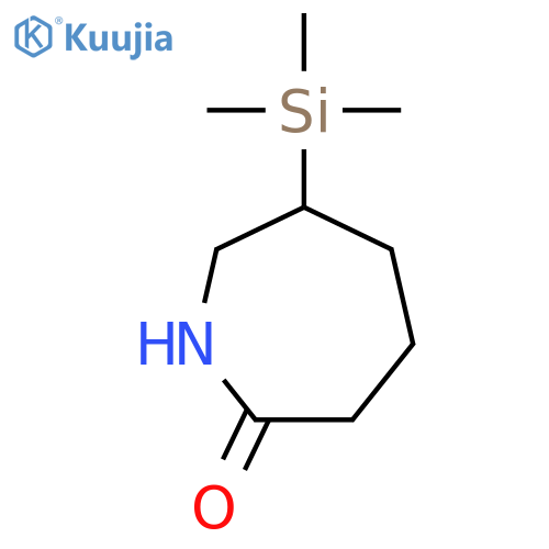 2H-Azepin-2-one, hexahydro-6-(trimethylsilyl)- structure